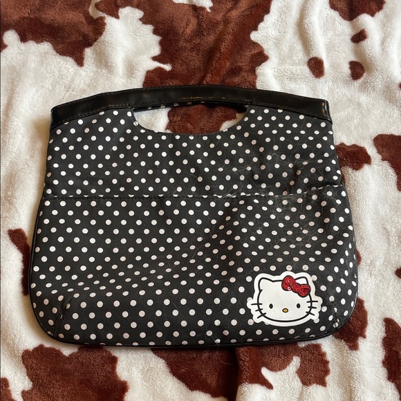 Hello Kitty Black and White Polka Dot Tote - Picture 1 of 3